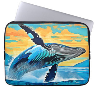 Buckelwal-Ozean-Freiheits-Sprung-Design Laptopschutzhülle