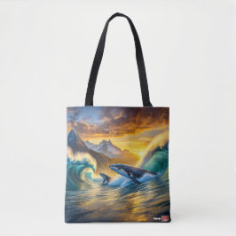 Buckelwale bei Sunset Design von Rich AMeN Gill Tasche