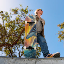 Buckelwale im Raumdesign von Rich AMeN Gill Skateboard