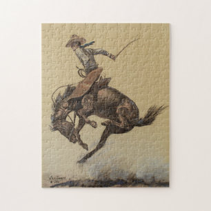 „Buckendes Pferd“ Western Art von Will James