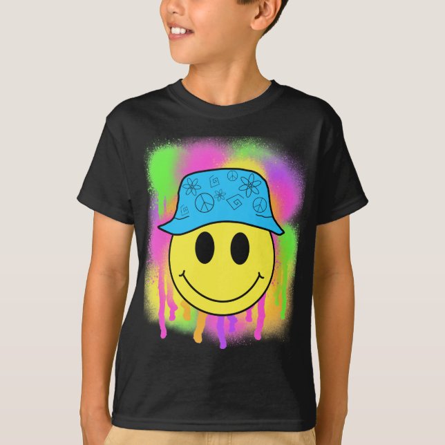 Bucket Hat Smiley T-Shirt (Vorderseite)