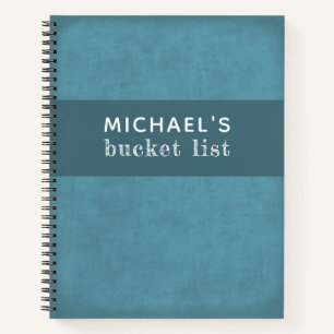 Bucket List Journal für Typ personalisiertes Note Notizbuch