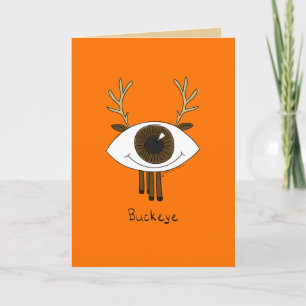 Buckeye - Carte de voeux Eyeball Buck Deer Hunter