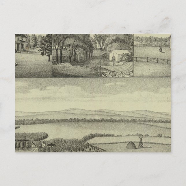 Buckeye Farm, Chase Landkreis, Kansas Postkarte (Vorderseite)
