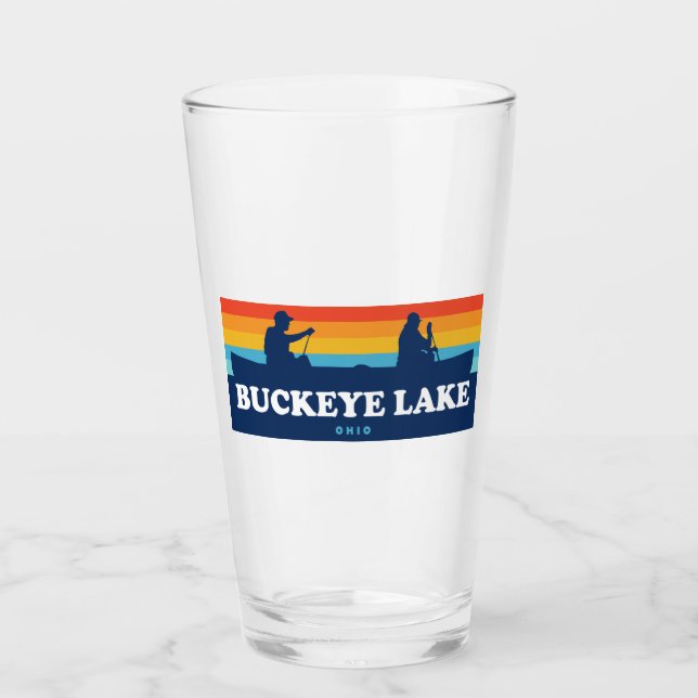 Buckeye Lake Ohio Canoe Glas (Vorderseite)