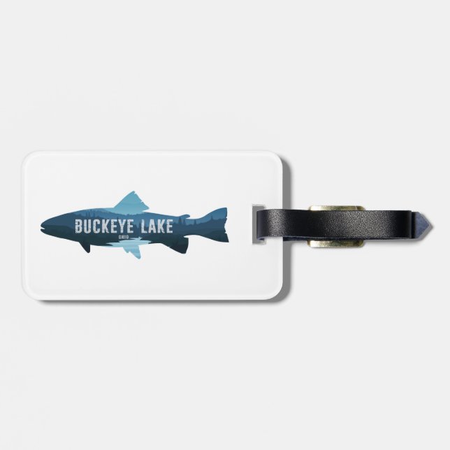 Buckeye Lake Ohio Fish Gepäckanhänger (Rückseite horizontal)