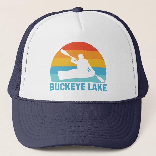 Buckeye Lake Ohio Kayak Truckerkappe (Vorderseite)