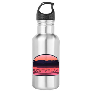 Buckeye Lake Ohio Red Sunrise Edelstahlflasche