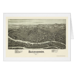 Buckhannon, carte panoramique de WV - 1900