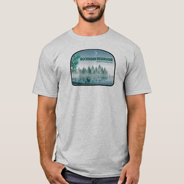 Buckhorn Reservoir North Carolina Deer T-Shirt (Vorderseite)