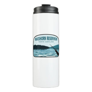 Buckhorn Reservoir North Carolina Fishing Rod Thermosbecher