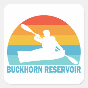 Buckhorn Reservoir North Carolina Kayak Quadratischer Aufkleber