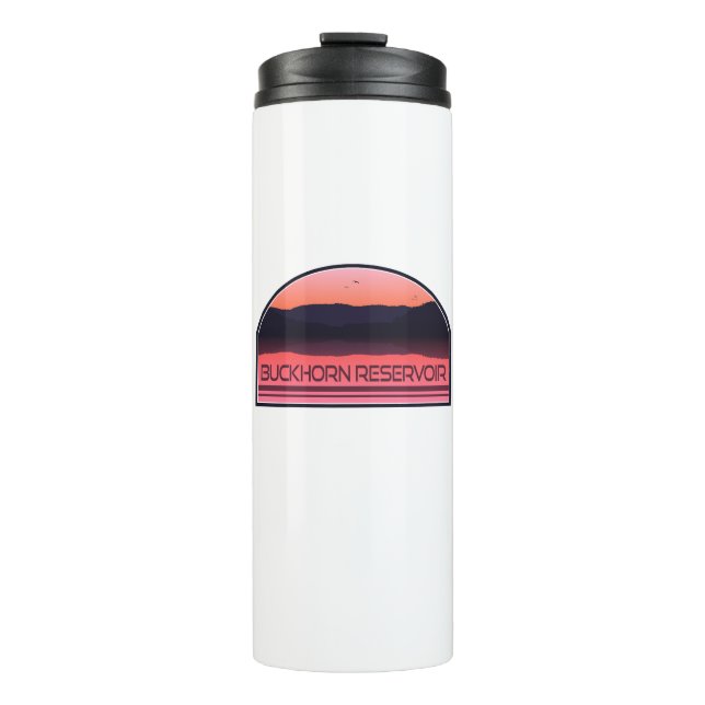 Buckhorn Reservoir North Carolina Red Sunrise Thermosbecher (Vorderseite)