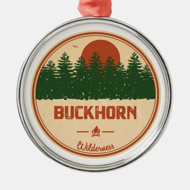 Buckhorn Wilderness Ornament Aus Metall (Vorne)