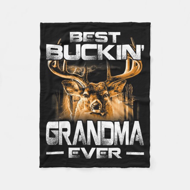 Buckin' Grandma Ever Shirt Deer Hunting Bucking Fa Fleecedecke (Vorderseite)
