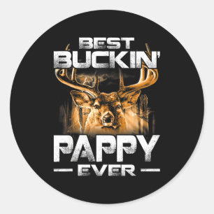Buckin 'Pappy Ever Hemd Hirschjagd Bucking Vater Runder Aufkleber