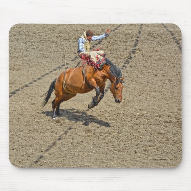 Bucking Bronco und Rodeo Cowboy #Gift Mousepad (Vorne)