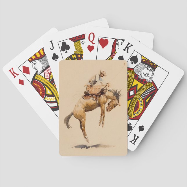 Bucking Bronco von Edward Borein Spielkarten (Rückseite)