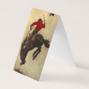 Bucking Bronco von Newell Convers Wyeth Visitenkarten