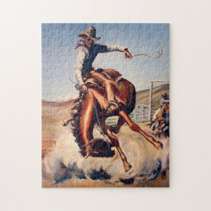 „Bucking Bronco“ Western-Kunst von Will James