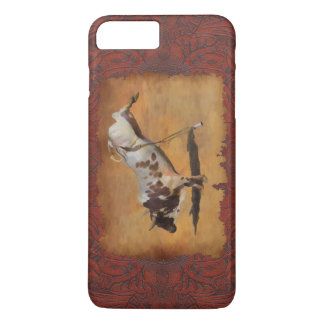 Bucking Rodeo Bull auf Imitat Parchment Designer G iPhone 8 Plus/7 Plus Hülle