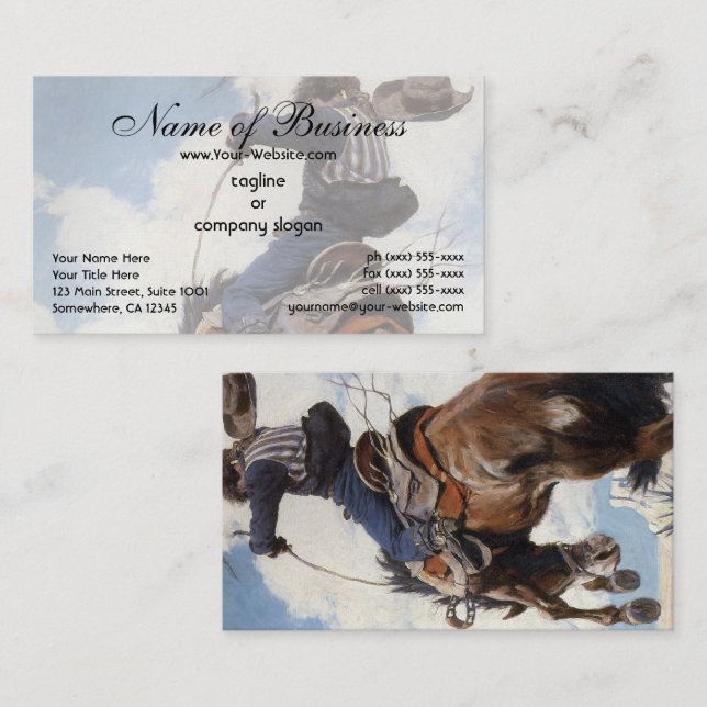 Bucking von NC Wyeth Visitenkarte (Vorne/Hinten)
