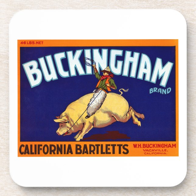 Buckingham Brand California Bartletts Getränkeuntersetzer (Vorderseite)