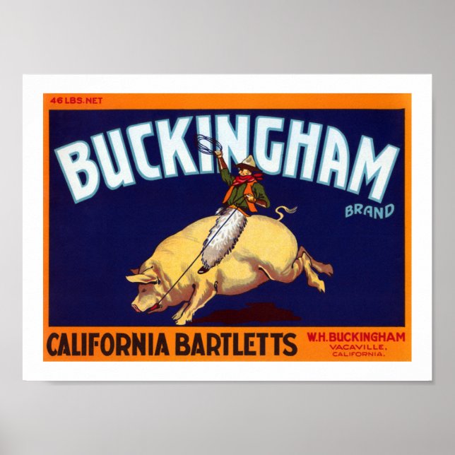 Buckingham Brand California Bartletts Poster (Vorne)