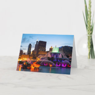 Buckingham-Brunnen am Abend Karte