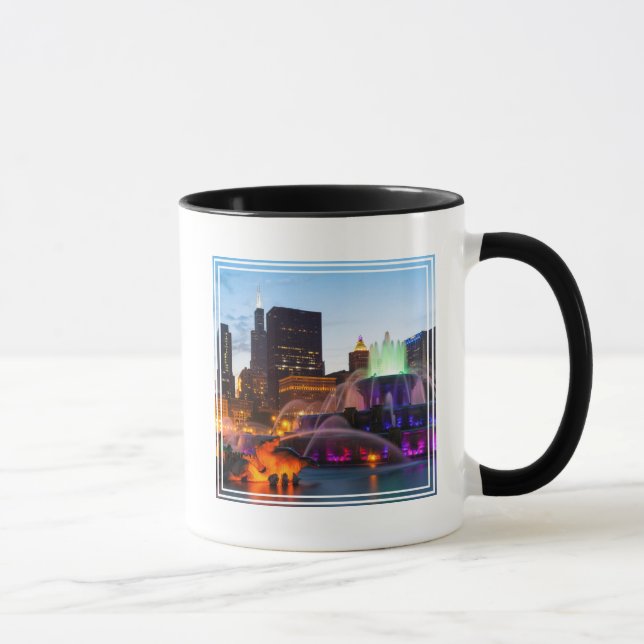 Buckingham-Brunnen am Abend Tasse (Rechts)