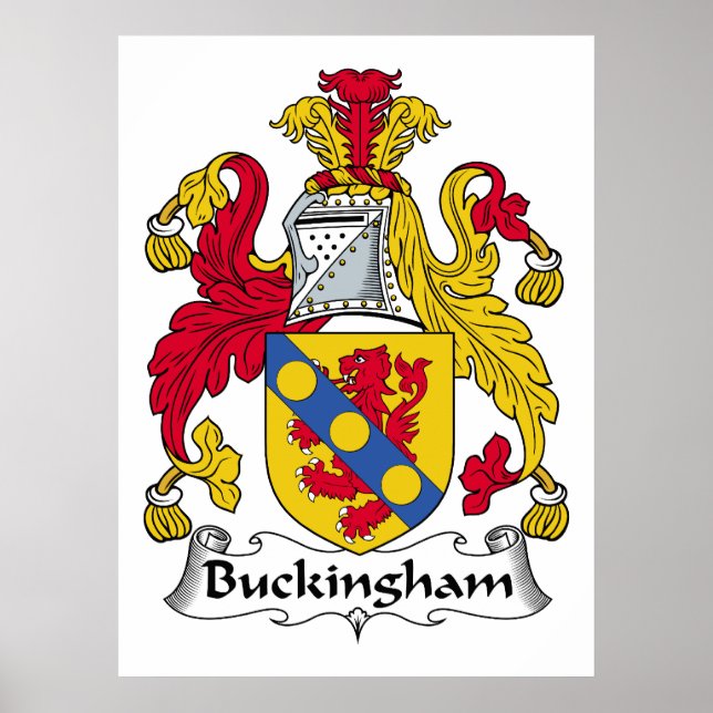 Buckingham Familienwappen Poster (Vorne)