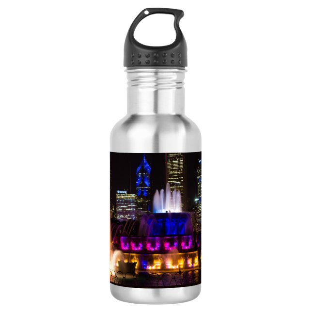 Buckingham Fountain Chicago Edelstahlflasche (Vorderseite)