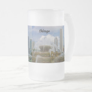 Buckingham Fountain - Mattierte Glasbierwanne Tass Mattglas Bierglas