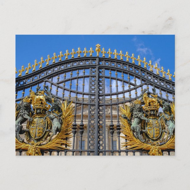 Buckingham Palace Gates, Londres Carte postale bri (Devant)