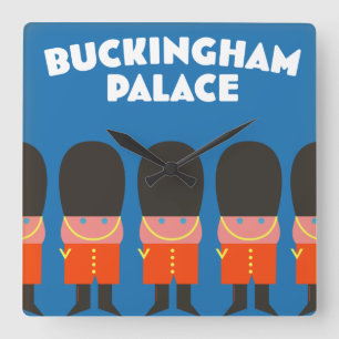 Buckingham Palace London mit dem Zug Mouse Pad Gla Quadratische Wanduhr