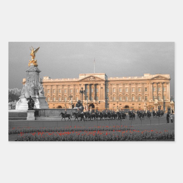 Buckingham Palace London Rechteckiger Aufkleber (Vorderseite)