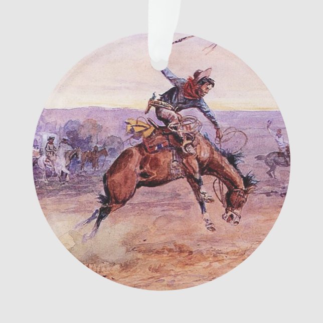 "Buckino Bronco" Cowboy Art de Charles Russell (devant)