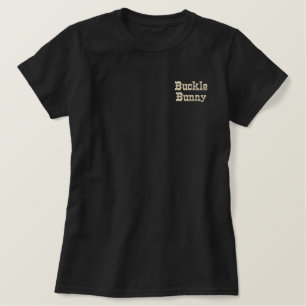 Buckle Bunny ~ Rodeo Besticktes T-Shirt