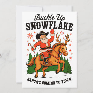 Buckle up Snowflake Rodeo Cowboy Weihnachten