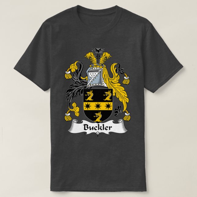 Buckler Coat of Arms Family Crest  T-Shirt (Design vorne)