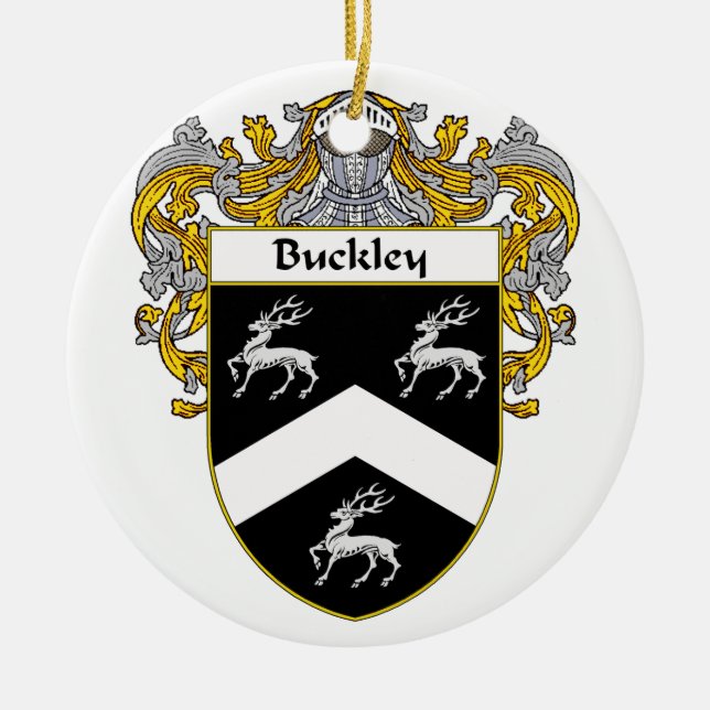 Buckley Wappen/Familienwappen Keramikornament (Vorne)
