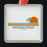 Buckroe Beach Virginia Sun Palm Trees Ornament Aus Metall<br><div class="desc">Eine schöne Alternative zum Virginia Beach Buckroe Beach befindet sich in Hampton an der Küste von Virginia und verfügt über eine fast 1 km lange Küste mit einer unglaublichen Aussicht auf die Bucht von Chesapeake.</div>