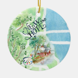 Bucks County Playhouse New Hope Pennsylvania Keramik Ornament