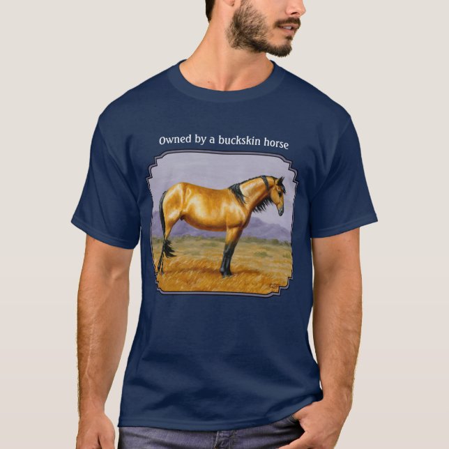 Bucksin Wild Horse Mustang Stallion T-Shirt (Vorderseite)