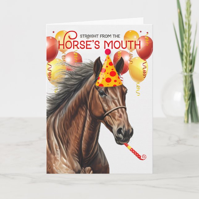 Buckskin American Quarter Horse Funny Birthday Karte (Vorderseite)