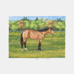 Buckskin Dun Quarter Horse Fleecedecke