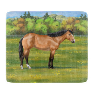 Buckskin Dun Quarter Horse Schneidebrett
