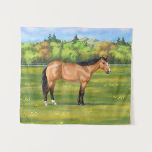 Buckskin Dun Quarter Horse Wandteppich