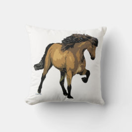 Buckskin istisches Pferd in Nouvelle Vogue Kissen