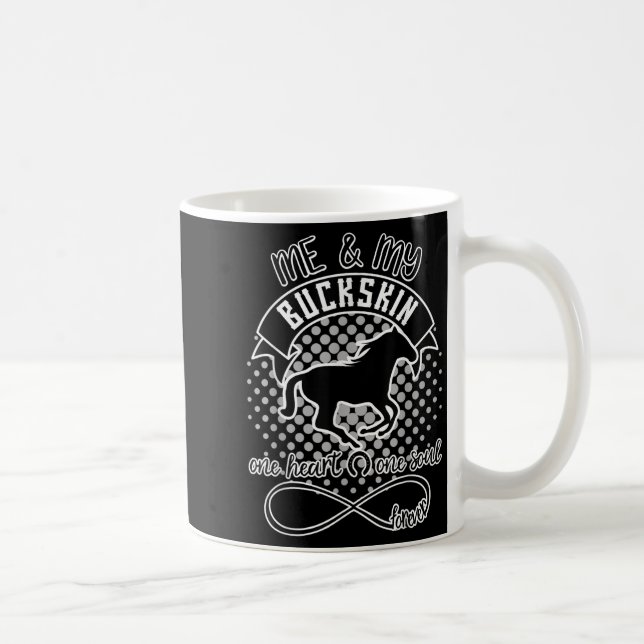 Buckskin Pferd - Schöne Liebhaber von Fun Quote Pf Kaffeetasse (Rechts)